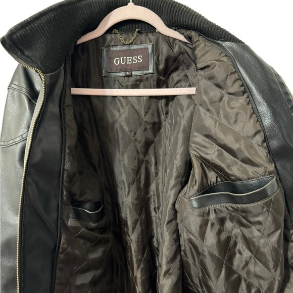 Guess faux leather Bomber jacket - Large - Picture 4 of 13